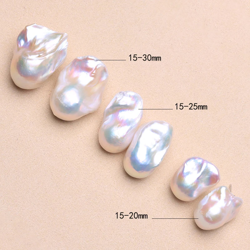 Snow 2 pearl earrings