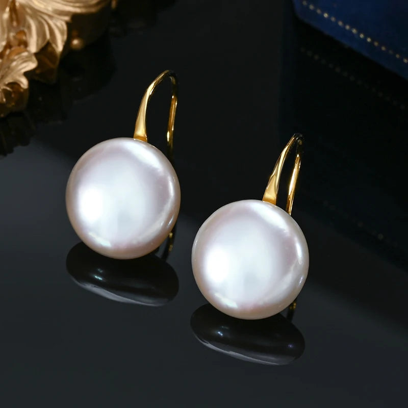 Drip natural pearl earrings