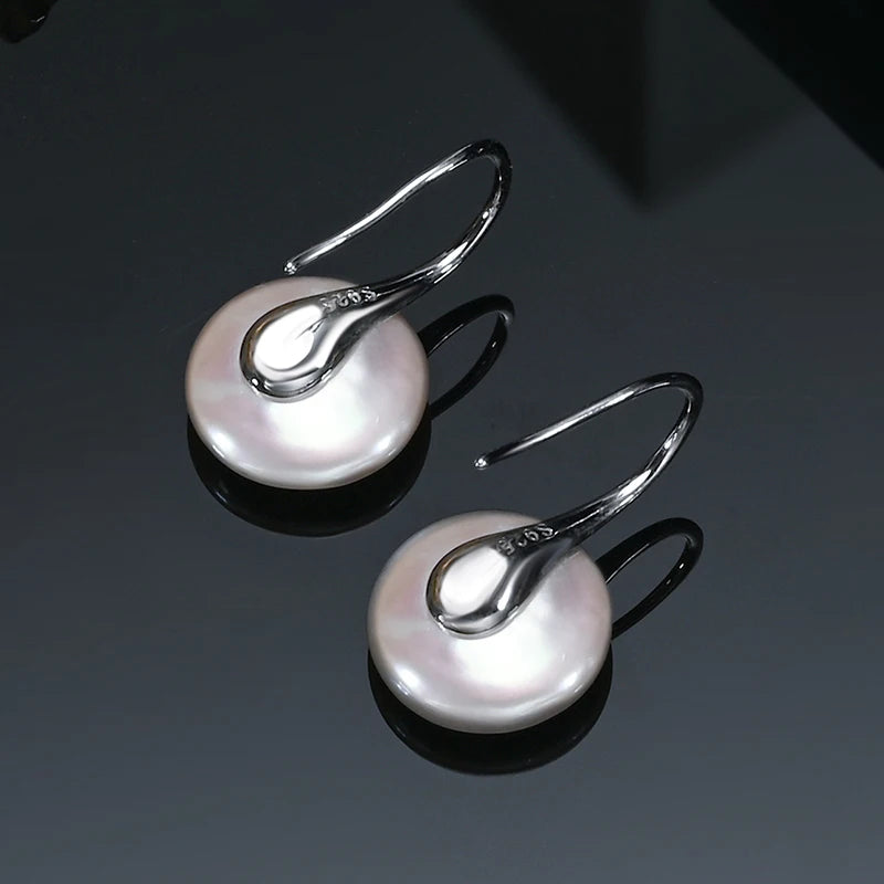 Drip natural pearl earrings